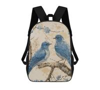 HETPLSD Bluebird on The Branch Backpack - Durable 600D Polyester, 17 Inch Backpack with Ergonomic Adjustable Straps, Lightweight Travel Bag for Men & Women