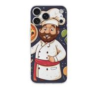 HETPLSD Chef Pizza Phone 17 - Shockproof Slim TPU Phone Cover with Anti-Yellowing | Wireless Charging Compatible | Aesthetic Design for Women Men