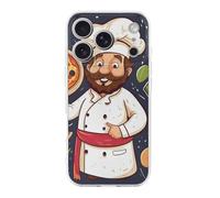 HETPLSD Chef Pizza Phone 17 - Shockproof Slim TPU Phone Cover with Anti-Yellowing | Wireless Charging Compatible | Aesthetic Design for Women Men