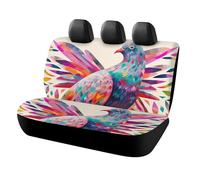 HETPLSD Colorful Pigeon Car Seat Covers for Back Seats, Universal Fit Rear Seats Protector Easy to Install, Durable Back Seat Cover for Cars, SUVs, Sedans, Trucks