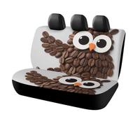 HETPLSD Cute Owls Car Seat Covers for Back Seats, Universal Fit Rear Seats Protector Easy to Install, Durable Back Seat Cover for Cars, SUVs, Sedans, Trucks
