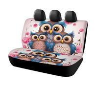 HETPLSD Cute Owls Car Seat Covers for Back Seats, Universal Fit Rear Seats Protector Easy to Install, Durable Back Seat Cover for Cars, SUVs, Sedans, Trucks