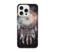 HETPLSD Dream Catcher and Stars Phone 16 Case, Slim Fit Scratch-Resistant TPU Cover | Ultra-Thin Protective Shell for iPhone 16 Pro, Anti-Yellowing Design for Women Men
