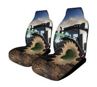 HETPLSD Farm Tractor Car Seat Covers 2PCS, Universal Front Car Seat Covers for Easy Installation, Elastic Breathable Auto Front Seats Protector for Cars, SUV, Sedan