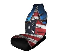 HETPLSD Flag Stars Car Seat Covers 1PCS, Universal Front Car Seat Covers for Easy Installation, Elastic Breathable Auto Front Seats Protector for Cars, SUV, Sedan