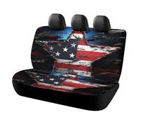 HETPLSD Flag Stars Car Seat Covers for Back Seats, Universal Fit Rear Seats Protector Easy to Install, Durable Back Seat Cover for Cars, SUVs, Sedans, Trucks