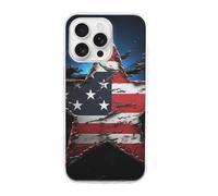 HETPLSD Flag Stars Phone 16 Case, Slim Fit Scratch-Resistant TPU Cover | Ultra-Thin Protective Shell for iPhone 16 Pro, Anti-Yellowing Design for Women Men