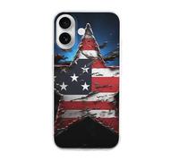 HETPLSD Flag Stars Phone 16 Case, Slim Fit Scratch-Resistant TPU Cover | Ultra-Thin Protective Shell for iPhone 16, Anti-Yellowing Design for Women Men