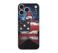HETPLSD Flag Stars Phone 17 - Shockproof Slim TPU Phone Cover with Anti-Yellowing | Wireless Charging Compatible | Aesthetic Design for Women Men