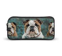 HETPLSD Funny English Bulldog Pencil Case Large Capacity Pencil Pouch | Portable Pencil Bag Zipper Pouch Small Makeup Bag for Women, Durable Aesthetic Pencil Cases for Office Supplies Organizer