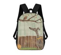 HETPLSD Greyhound in The Garden Backpack - Durable 600D Polyester, 17 Inch Backpack with Ergonomic Adjustable Straps, Lightweight Travel Bag for Men & Women
