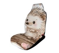 HETPLSD Hedgehog Sitting on Top Car Seat Covers 1PCS, Universal Front Car Seat Covers for Easy Installation, Elastic Breathable Auto Front Seats Protector for Cars, SUV, Sedan