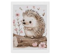 HETPLSD Hedgehog Sitting on Top Diamond Painting Kits for Adults, Full Drill Diamond Dots Painting, DIY 5D Round Gem Art Kits for Gift Home Wall Decor, 12"x16"