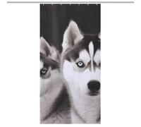 HETPLSD Husky Dog Shower Curtain with 12 Hooks, Rust Proof Grommets, Waterproof Heavy Duty Polyester Bath Curtains Fabric Shower Curtain Liner for Bath Tub, Machine Washable