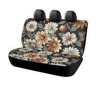 HETPLSD Intricate Vintage Pattern Car Seat Covers for Back Seats, Universal Fit Rear Seats Protector Easy to Install, Durable Back Seat Cover for Cars, SUVs, Sedans, Trucks