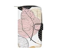 HETPLSD Line Art Drawing Bifold Wallet for Men & Women, Slim PU Leather Wallets with 12 Card Slots | Zipper Cash Pocket | ID Window, Compact Travel Wallet for Daily Use