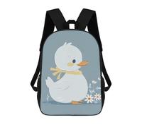 HETPLSD Little White Duck Backpack - Durable 600D Polyester, 17 Inch Backpack with Ergonomic Adjustable Straps, Lightweight Travel Bag for Men & Women