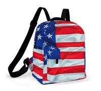 HETPLSD Mini Backpack Purse for Women - American Flag Pattern Daypack Waterproof Oxford Small Backpack Lightweight Shoulder Bag Casual Rucksack for Shopping, Travel, Work, Hiking