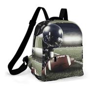 HETPLSD Mini Backpack Purse for Women - American Football Daypack Waterproof Oxford Small Backpack Lightweight Shoulder Bag Casual Rucksack for Shopping, Travel, Work, Hiking