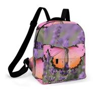 HETPLSD Mini Backpack Purse for Women - Colorful Butterfly Daypack Waterproof Oxford Small Backpack Lightweight Shoulder Bag Casual Rucksack for Shopping, Travel, Work, Hiking