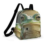 HETPLSD Mini Backpack Purse for Women - Cute Frog Daypack Waterproof Oxford Small Backpack Lightweight Shoulder Bag Casual Rucksack for Shopping, Travel, Work, Hiking
