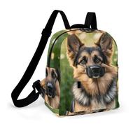 HETPLSD Mini Backpack Purse for Women - Cute Pet German Shepherd Dog Daypack Waterproof Oxford Small Backpack Lightweight Shoulder Bag Casual Rucksack for Shopping, Travel, Work, Hiking