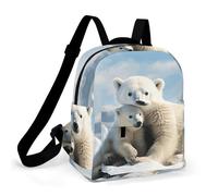 HETPLSD Mini Backpack Purse for Women - Cute Polar Bear Daypack Waterproof Oxford Small Backpack Lightweight Shoulder Bag Casual Rucksack for Shopping, Travel, Work, Hiking