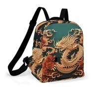 HETPLSD Mini Backpack Purse for Women - Dragon Chinese Background Daypack Waterproof Oxford Small Backpack Lightweight Shoulder Bag Casual Rucksack for Shopping, Travel, Work, Hiking