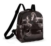 HETPLSD Mini Backpack Purse for Women - French Bulldog Daypack Waterproof Oxford Small Backpack Lightweight Shoulder Bag Casual Rucksack for Shopping, Travel, Work, Hiking