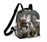 HETPLSD Mini Backpack Purse for Women - French Bulldog Puppies Daypack Waterproof Oxford Small Backpack Lightweight Shoulder Bag Casual Rucksack for Shopping, Travel, Work, Hiking