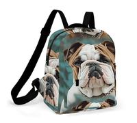 HETPLSD Mini Backpack Purse for Women - Funny English Bulldog Daypack Waterproof Oxford Small Backpack Lightweight Shoulder Bag Casual Rucksack for Shopping, Travel, Work, Hiking