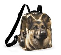 HETPLSD Mini Backpack Purse for Women - German Shepherd Daypack Waterproof Oxford Small Backpack Lightweight Shoulder Bag Casual Rucksack for Shopping, Travel, Work, Hiking