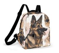 HETPLSD Mini Backpack Purse for Women - German Shepherd Dog Lovers Daypack Waterproof Oxford Small Backpack Lightweight Shoulder Bag Casual Rucksack for Shopping, Travel, Work, Hiking