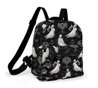 HETPLSD Mini Backpack Purse for Women - Halloween Goth Daypack Waterproof Oxford Small Backpack Lightweight Shoulder Bag Casual Rucksack for Shopping, Travel, Work, Hiking