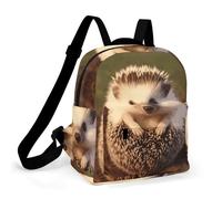 HETPLSD Mini Backpack Purse for Women - Hedgehog Daypack Waterproof Oxford Small Backpack Lightweight Shoulder Bag Casual Rucksack for Shopping, Travel, Work, Hiking