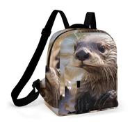 HETPLSD Mini Backpack Purse for Women - Otter Playing In The Water Daypack Waterproof Oxford Small Backpack Lightweight Shoulder Bag Casual Rucksack for Shopping, Travel, Work, Hiking