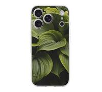 HETPLSD Moist Hosta Leaves Phone 17 - Shockproof Slim TPU Phone Cover with Anti-Yellowing | Wireless Charging Compatible | Aesthetic Design for Women Men