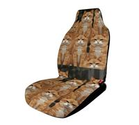 HETPLSD Orange Cats Car Seat Covers 1PCS, Universal Front Car Seat Covers for Easy Installation, Elastic Breathable Auto Front Seats Protector for Cars, SUV, Sedan