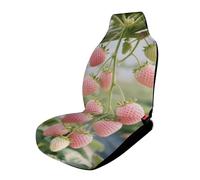 HETPLSD Pink Strawberry Car Seat Covers 1PCS, Universal Front Car Seat Covers for Easy Installation, Elastic Breathable Auto Front Seats Protector for Cars, SUV, Sedan