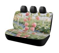 HETPLSD Pink Strawberry Car Seat Covers for Back Seats, Universal Fit Rear Seats Protector Easy to Install, Durable Back Seat Cover for Cars, SUVs, Sedans, Trucks