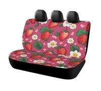 HETPLSD Pink Strawberry Car Seat Covers for Back Seats, Universal Fit Rear Seats Protector Easy to Install, Durable Back Seat Cover for Cars, SUVs, Sedans, Trucks