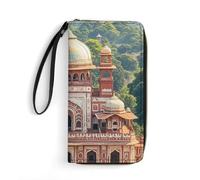 HETPLSD Regarding India Wallet, Long PU Leather Wallet with Wrist Strap, Large Capacity & Multi Card Holder Wallets