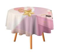 HETPLSD Round Tablecloth 36x36in, Wrinkle-Resistant & Easy Clean Polyester Fabric, Indoor Outdoor Table Cover Cat's Paw Holds A Pin Table Cloth for Dining, Kitchen, Picnic, Party Decor