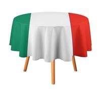HETPLSD Round Tablecloth 50x50in, Wrinkle-Resistant & Easy Clean Polyester Fabric, Indoor Outdoor Table Cover Italy Flag Table Cloth for Dining, Kitchen, Picnic, Party Decor