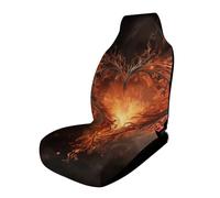 HETPLSD Show A Heart on Fire Car Seat Covers 1PCS, Universal Front Car Seat Covers for Easy Installation, Elastic Breathable Auto Front Seats Protector for Cars, SUV, Sedan