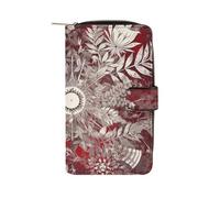 HETPLSD Snowflake Complex Illustration Bifold Wallet for Men & Women, Slim PU Leather Wallets with 12 Card Slots | Zipper Cash Pocket | ID Window, Compact Travel Wallet for Daily Use