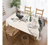 HETPLSD Soaring Eagle Tablecloth 55"x70" Rectangle Table Cloth, Washable Durable Polyester Fabric, Dining Table Cover for Kitchen, Party & Outdoor Picnic - Machine Washable