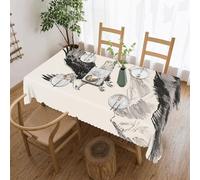 HETPLSD Soaring Eagle Tablecloth 60"x86" Rectangle Table Cloth, Washable Durable Polyester Fabric, Dining Table Cover for Kitchen, Party & Outdoor Picnic - Machine Washable