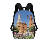 HETPLSD Spanish Cities Backpack - Durable 600D Polyester, 17 Inch Backpack with Ergonomic Adjustable Straps, Lightweight Travel Bag for Men & Women