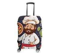 HETPLSD Travel Luggage Cover for Suitcase Protection, Fits 18-32 Inch - Durable Elastic Luggage Protector, Chef Pizza Suitcase Cover for Travel, Scratch & Dirt Resistant, style, XL, Classic